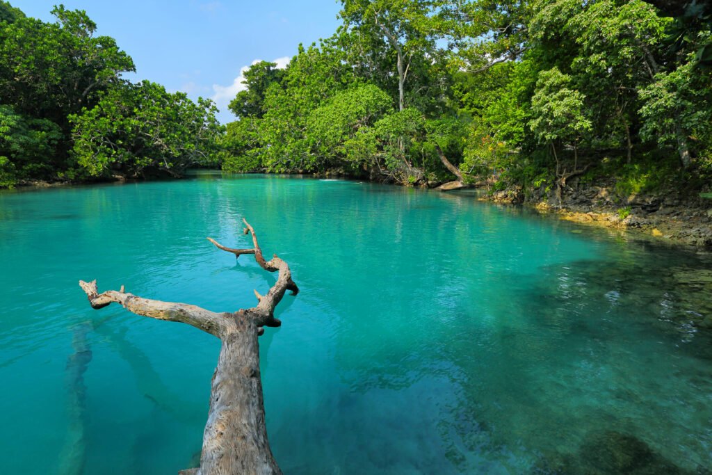 turquoise water of blue lagoon